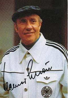 Helmut Schön † 1996  DFB Weltmeister WM 1974  Fußball Autogrammkarte original signiert 