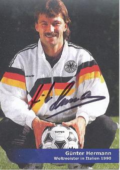 Günter Hermann  DFB Weltmeister WM 1990  Fußball Autogrammkarte original signiert 