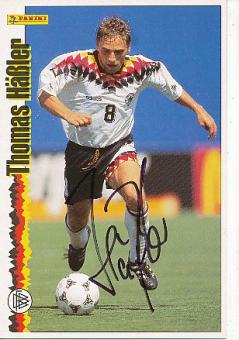 Thomas Häßler  Panini  DFB Weltmeister WM 1990  Fußball Autogrammkarte original signiert 