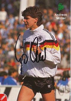 Andreas Möller   Ligra  DFB Weltmeister WM 1990  Fußball Autogrammkarte original signiert 