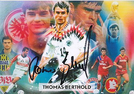 Thomas Berthold  DFB Weltmeister WM 1990  Fußball Autogrammkarte original signiert 