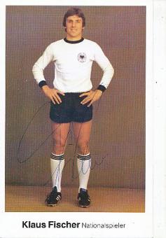 Klaus Fischer  DFB  Fußball Autogrammkarte original signiert 