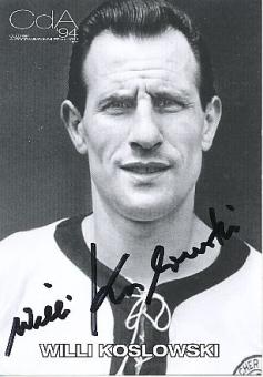 Willi Koslowski  DFB  Fußball Autogrammkarte original signiert 
