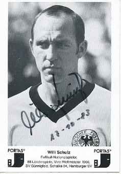 Willi Schulz  DFB  Portas  Fußball Autogrammkarte original signiert 