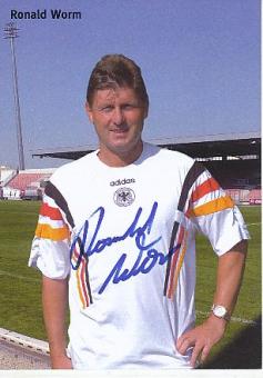 Ronald Worm   DFB  Fußball Autogrammkarte original signiert 