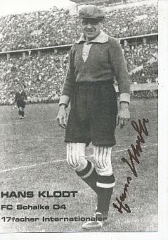 Hans "Hansi" Klodt † 1996  FC Schalke 04 & DFB  Fußball Autogrammkarte original signiert 