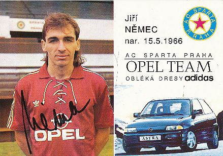 Jiri Nemec  Sparta Prag   Fußball Autogrammkarte original signiert 