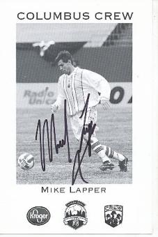 Mike Lapper  Columbus Crew  USA   Fußball Autogrammkarte original signiert 