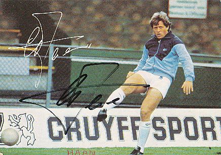 Arie Haan  Holland WM 1974  Fußball Autogrammkarte original signiert 