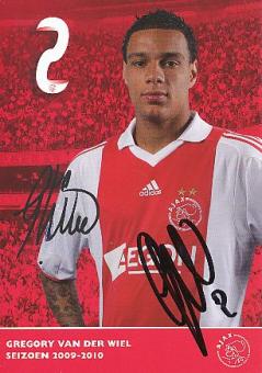 Gregory van der Wiel  Ajax Amsterdam  Fußball Autogrammkarte original signiert 