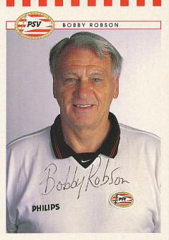 Bobby Robson † 2009  PSV Eindhoven  Fußball Autogrammkarte original signiert 