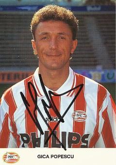 Gica Popescu  PSV Eindhoven  Fußball Autogrammkarte original signiert 