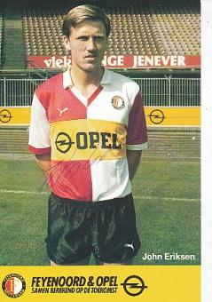 John Eriksen † 2002  Feyenoord Rotterdam  Fußball Autogrammkarte original signiert 