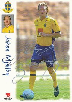 Johan Mjällby   Schweden   Fußball Autogrammkarte original signiert 