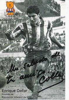 Enrique Collar Atletico Madrid  Fußball Autogrammkarte original signiert 