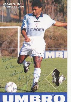 Mazinho Celta Vigo Welmeister Brasilien WM 1994  Fußball Autogrammkarte original signiert 