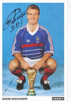 Didier Deschamps  Frankreich  Weltmeister WM 1998  Fußball Autogrammkarte original signiert 