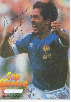 Alain Giresse Frankreich Europameister EM 1984  Fußball Autogrammkarte original signiert 