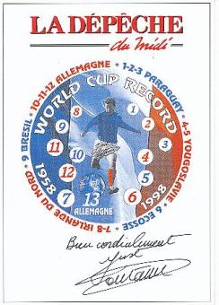 Just Fontaine † 2023 Frankreich WM 1958  Fußball Autogrammkarte original signiert 