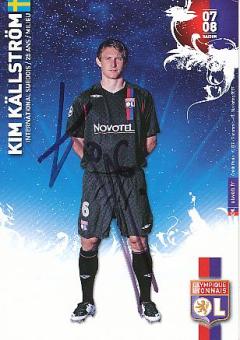 Kim Källström  Olympique Lyon  Fußball Autogrammkarte original signiert 