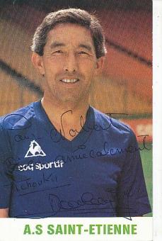 Jean Djorkaeff AS Saint-Etienne  Fußball Autogrammkarte original signiert 
