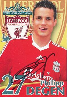 Philipp Degen  FC Liverpool  Fußball Autogrammkarte original signiert 