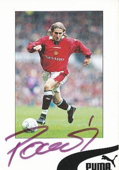 Karel Poborsky  Manchester United  Fußball Autogrammkarte original signiert 