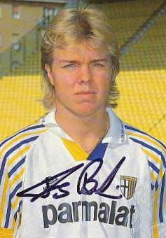 Tomas Brolin AC Parma  Fußball Autogrammkarte original signiert 