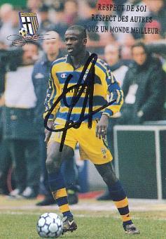 Lilian Thuram  AC Parma  Fußball Autogrammkarte original signiert 