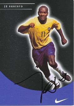 Ze Roberto Brasilien Weltmeister WM 2002  Fußball Autogrammkarte original signiert 