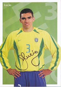 Lucio   Brasilien Weltmeister WM 2002  Fußball Autogrammkarte original signiert 