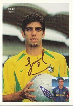 Juninho   Brasilien Weltmeister WM 2002  Fußball Autogrammkarte original signiert 