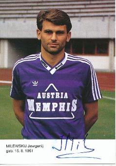 Jewgenij Milewskij   Austria Wien  Fußball Autogrammkarte original signiert 
