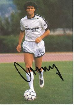 Bruno Pezzey † 1994   FC Swarovski Tirol  Fußball Autogrammkarte original signiert 