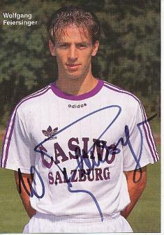 Wolfgang Feiersinger  SV Casino Salzburg  Fußball Autogrammkarte original signiert 