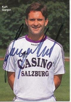 Kurt Garger  SV Casino Salzburg  Fußball Autogrammkarte original signiert 