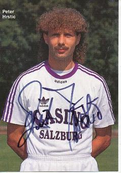 Peter Hrstic  SV Casino Salzburg  Fußball Autogrammkarte original signiert 