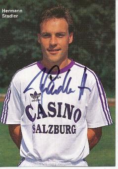 Hermann Stadler  SV Casino Salzburg  Fußball Autogrammkarte original signiert 