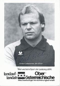 Erwin Fuchsbichler  SK Voest Linz Fußball Autogrammkarte original signiert 