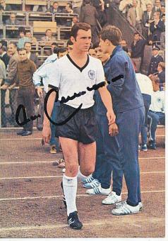 Franz Beckenbauer  DFB   WM 1970 Bergmann Fußball 10 x 15 cm Autogrammkarte original signiert 