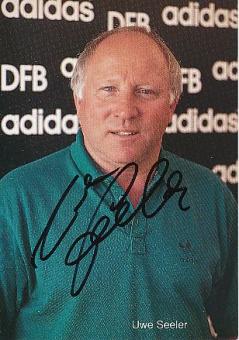 Uwe Seeler † 2022  Adidas  DFB  &  Hamburger SV   Fußball  Autogrammkarte  original signiert 