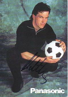 Lothar Matthäus  Panasonic  DFB Weltmeister WM 1990   Fußball Autogrammkarte original signiert 