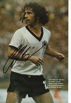Gerd Müller † 2021  DFB Weltmeister WM 1974  Fußball Autogramm Foto original signiert 