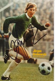 Jürgen Grabowski † 2022  DFB Weltmeister WM 1974  Fußball Autogramm Foto original signiert 