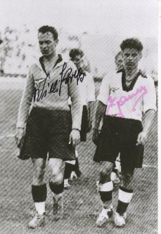 Paul Janes † 1987  &  Willibald Kreß † 1989 DFB WM 1934   Fußball Autogramm Foto original signiert 