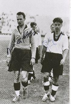 Paul Janes † 1987  &  Willibald Kreß † 1989 DFB WM 1934   Fußball Autogramm Foto original signiert 
