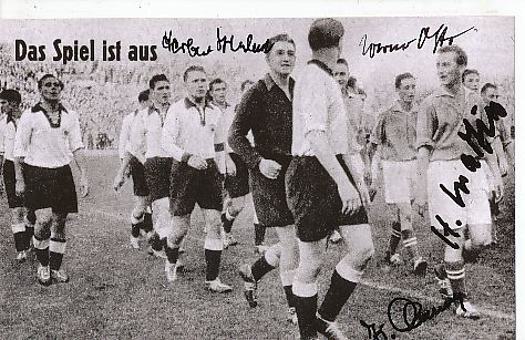 Kurt Clemens,Herbert Martin,Jakob Balzert,  ?  , DFB : Saarland 1953 Fußball Autogramm Foto original signiert 