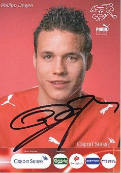 Philipp Degen  Schweiz  Fußball Autogrammkarte  original signiert 