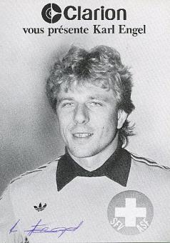 Karl Engel Schweiz  Fußball Autogrammkarte  original signiert 