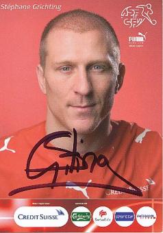 Stephane Grichting   Schweiz  Fußball Autogrammkarte  original signiert 